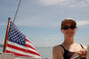 Janel at the helm